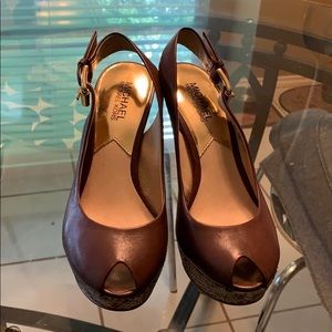 Michael Kors peep toe heels